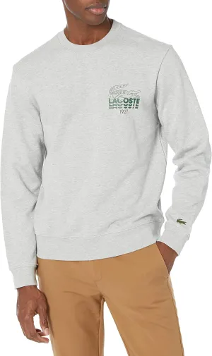 Lacoste Adult Long Sleeve Bold Print Crewneck Sweatshirt