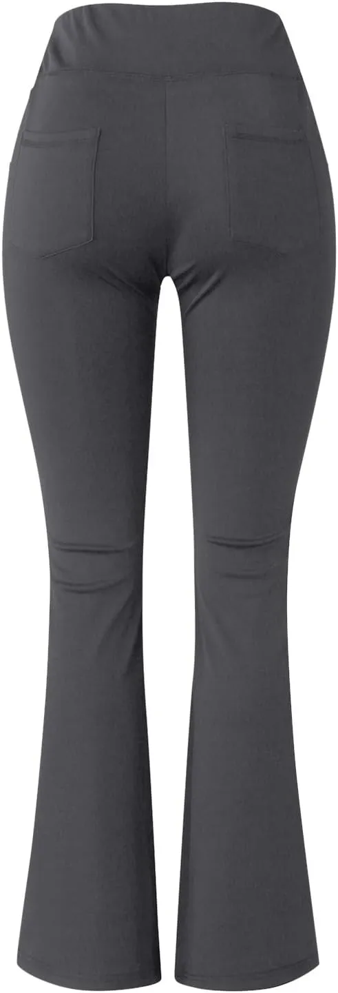 Leggings For Women Butt Lift Flare Wide Leg Workout Yoga Pants High Waist Seamless Running Bell Bottom Gym Trousers