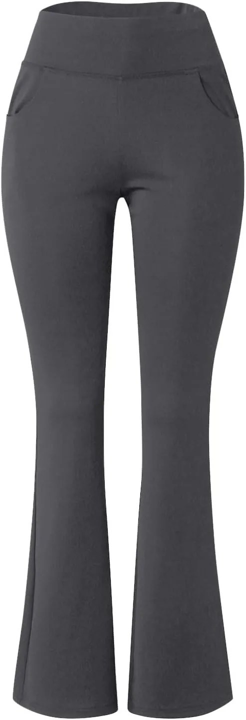 Leggings For Women Butt Lift Flare Wide Leg Workout Yoga Pants High Waist Seamless Running Bell Bottom Gym Trousers
