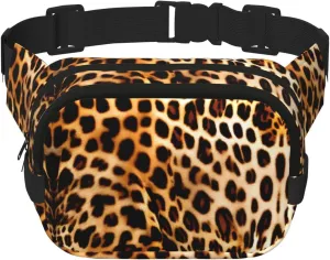 Leopard Animal print print Womens Fanny Pack Everyday Hip Pouch Waist Bag for Travel Outdoor Running Hunting for Adult