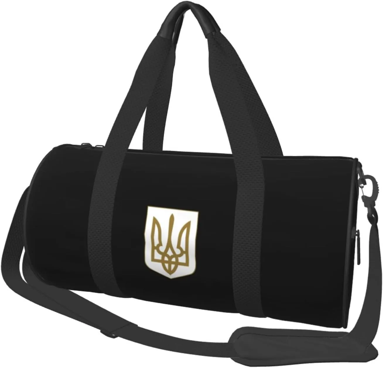 Lesser Coat of Arms of Ukraine Convertible Garment Bag with Shoulder Strap, Carry on Garment Duffel Bag for Men Women - Rolling Foldable for Travel Luggage Bags (Black)