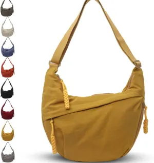 Limorence Women's Fashion Plain Color Nylon Crossbody Hobo Bag,Women's Fashion Plain Color Nylon Crossbody Bag