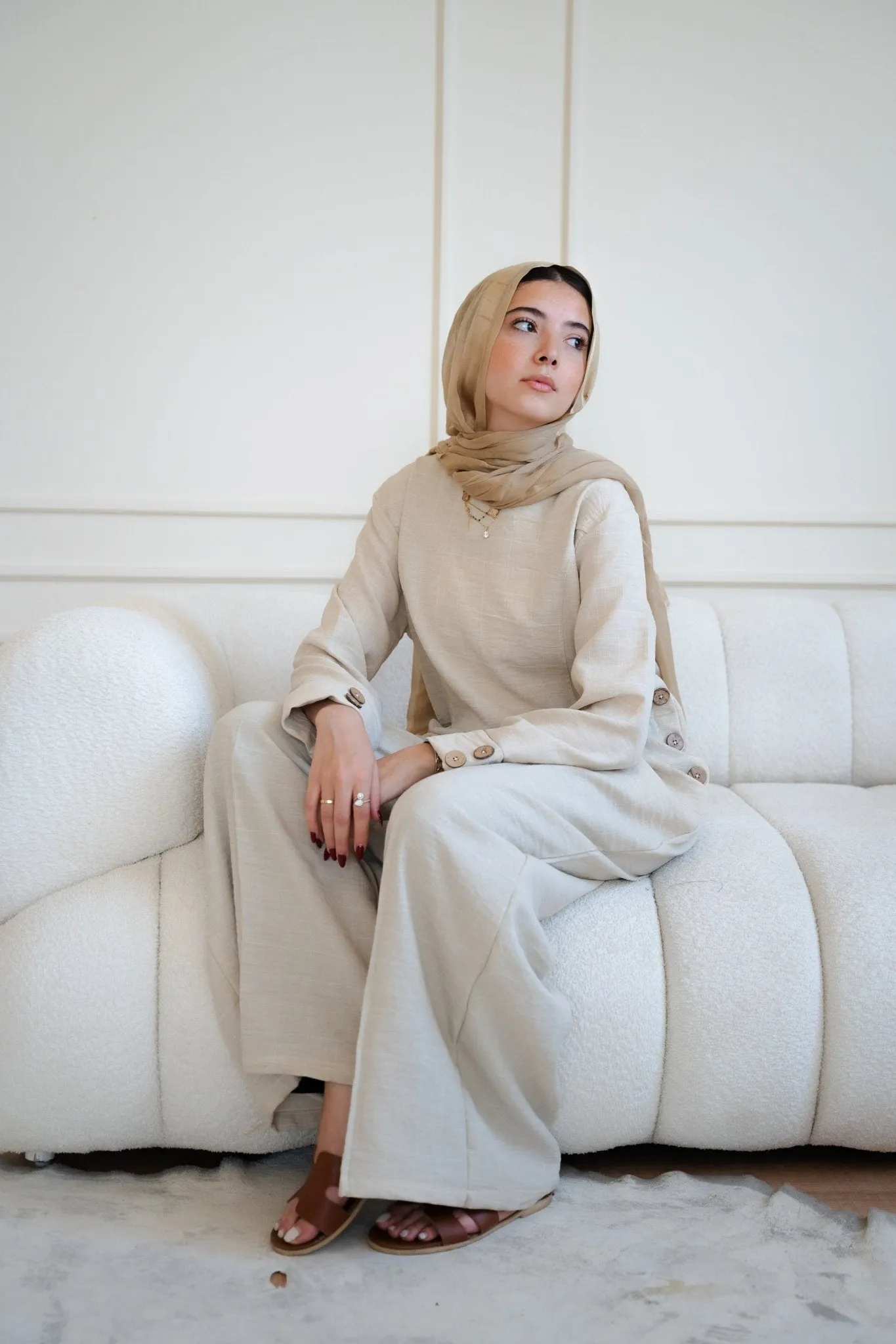 Linen Jumpsuit beige