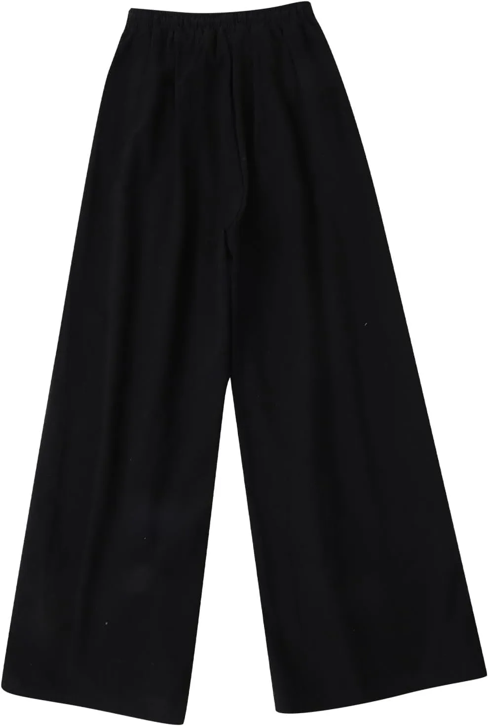 Linen Pants Women Summer Drawstring Waist Wide Leg Pant Loose Cotton Relax Palazzo Trousers Casual Beach Long Clothes