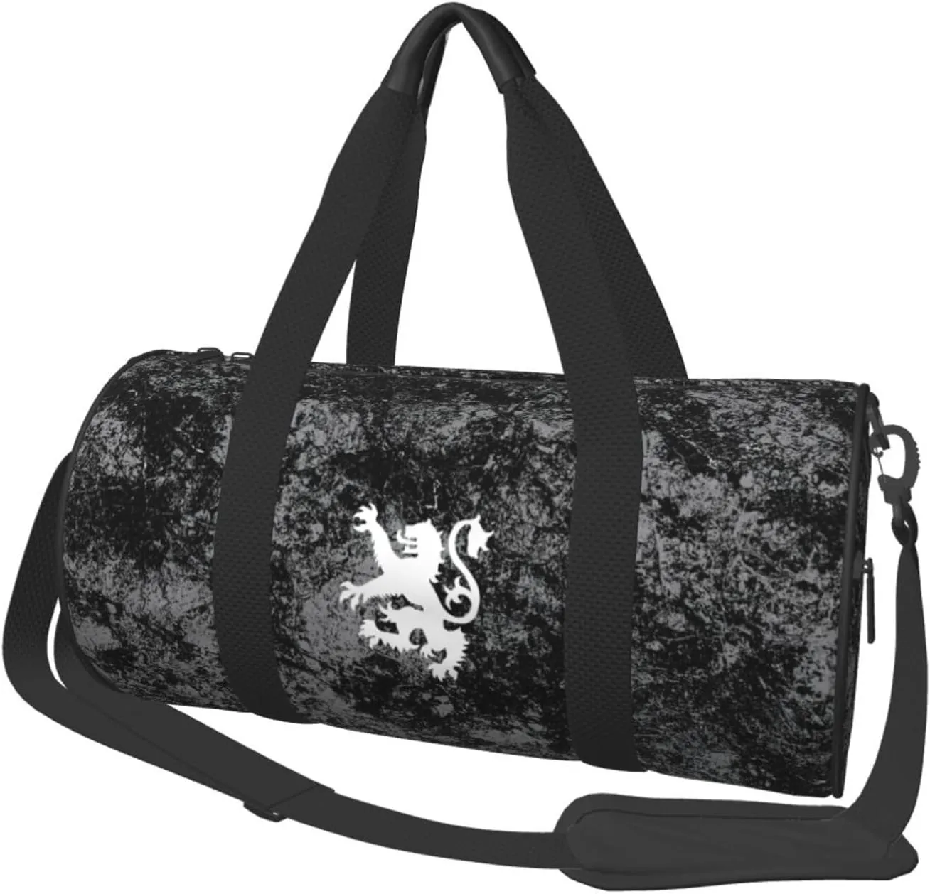 Lion Rampant Scotland Convertible Garment Bag with Shoulder Strap, Carry on Garment Duffel Bag for Men Women - Rolling Foldable for Travel Luggage Bags (Black)