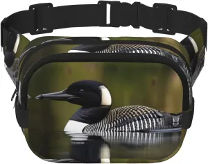 Loon Nature Bird print Womens Fanny Pack Everyday Hip Pouch Waist Bag for Travel Outdoor Running Hunting for Adult