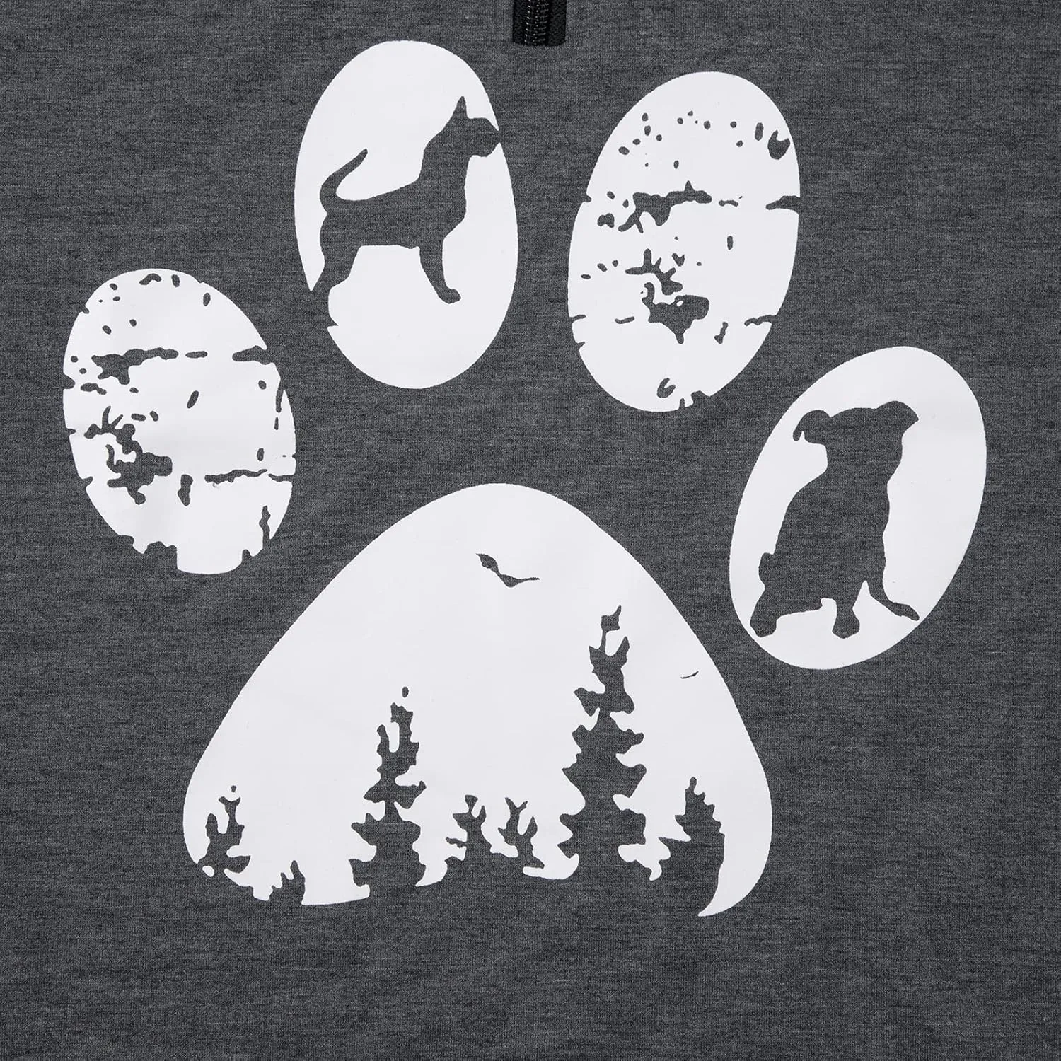 LOTUCY Dog Mom Sweatshirts Women Funny Dog Paw Graphic Shirts Mom Life Casual Long Sleeve Pullover Tops