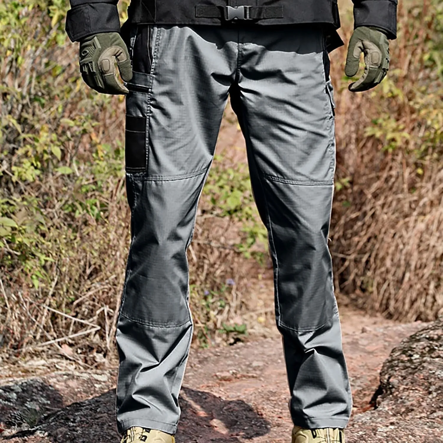 Lounge Cotton Cargo Pants for Men Baggy Tactical Combat Work Pants 2025 Spring Fashion Outdoor Trousers with Pockets