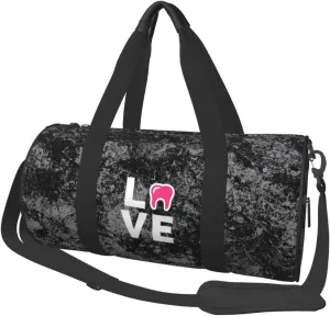 Love Dentist Convertible Garment Bag with Shoulder Strap, Carry on Garment Duffel Bag for Men Women - Rolling Foldable for Travel Luggage Bags (Black)
