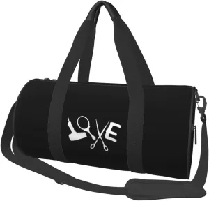 Love Hair Stylist Convertible Garment Bag with Shoulder Strap, Carry on Garment Duffel Bag for Men Women - Rolling Foldable for Travel Luggage Bags (Black)