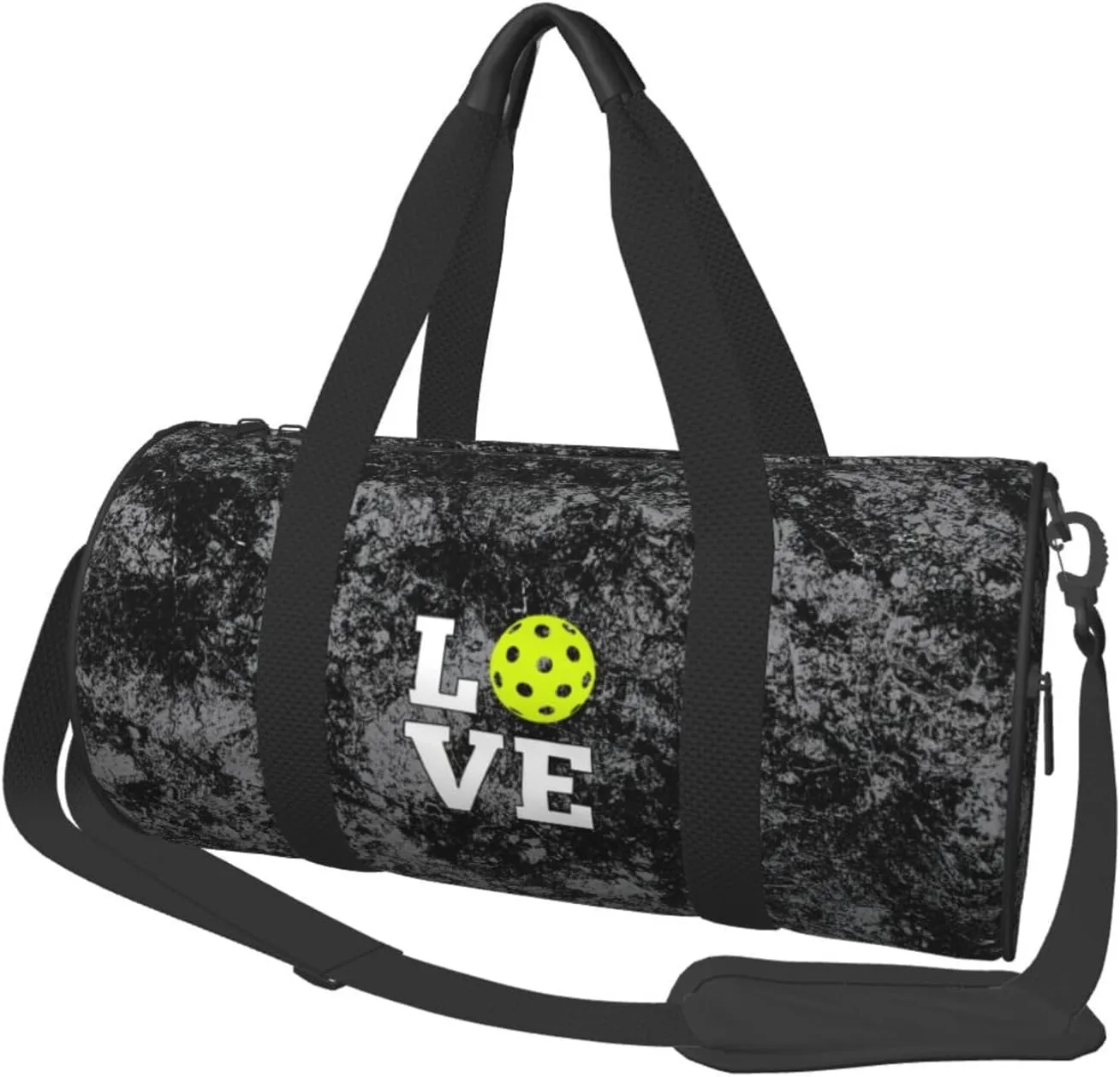 Love Pickleball Convertible Garment Bag with Shoulder Strap, Carry on Garment Duffel Bag for Men Women - Rolling Foldable for Travel Luggage Bags (Black)