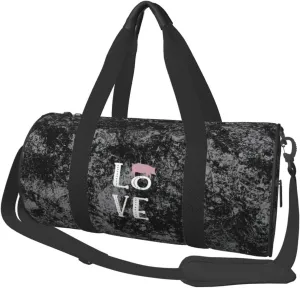 Love Pigs Convertible Garment Bag with Shoulder Strap, Carry on Garment Duffel Bag for Men Women - Rolling Foldable for Travel Luggage Bags (Black)