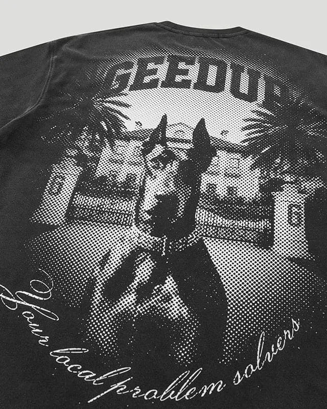 L.P.S Dobermann T-Shirt Washed Black