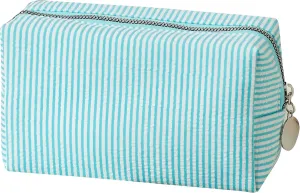 Makeup Bag Cosmetic Bag Travel Toiletry Bag Aesthetic Canvas Organizer Bag Zipper Pouch for Women (M-blue)
