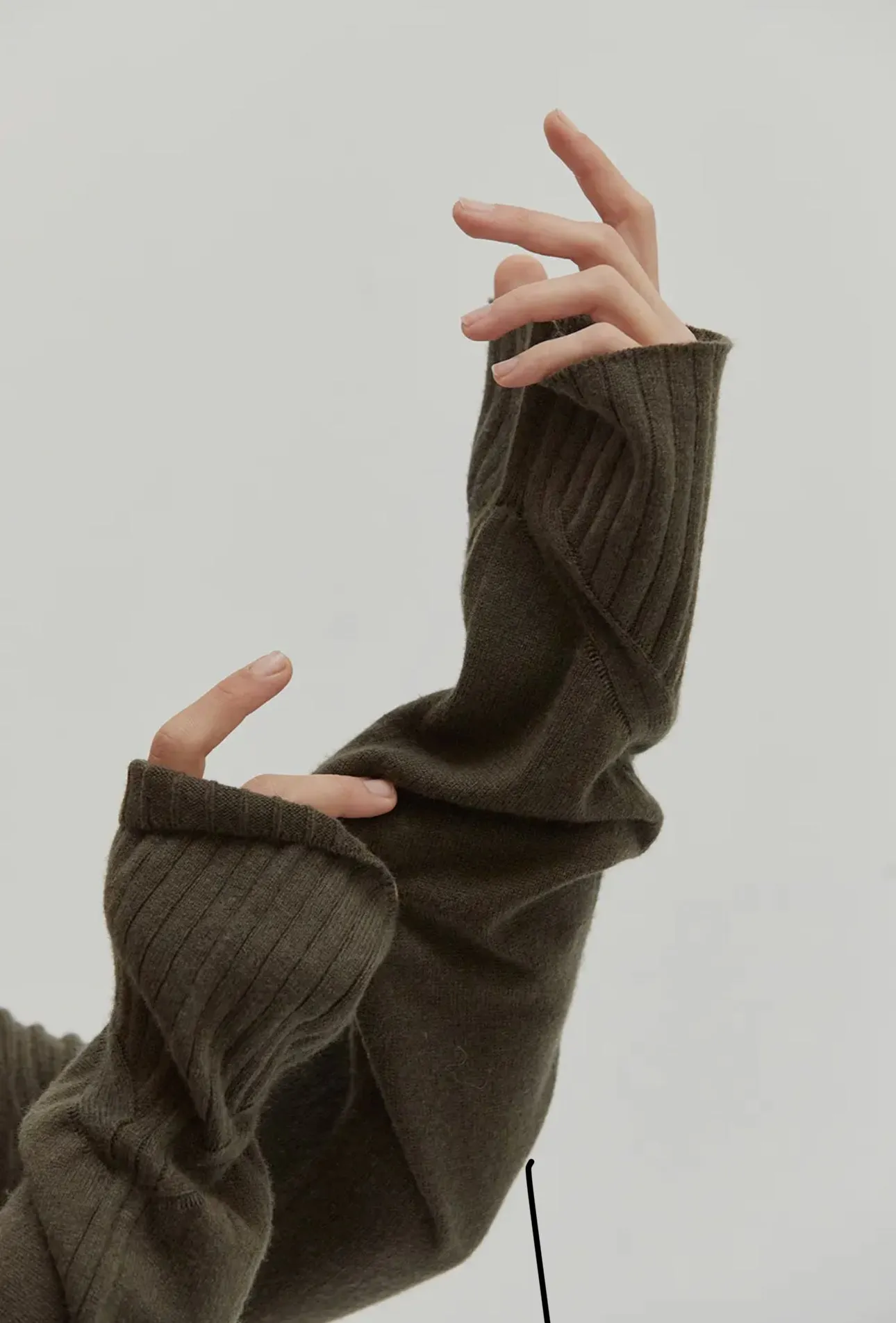 Maline Cashmere Softened Collared Sweater Top In Olive ONLY 2 LEFT!