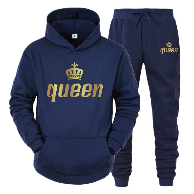 Matching couple jogging suits