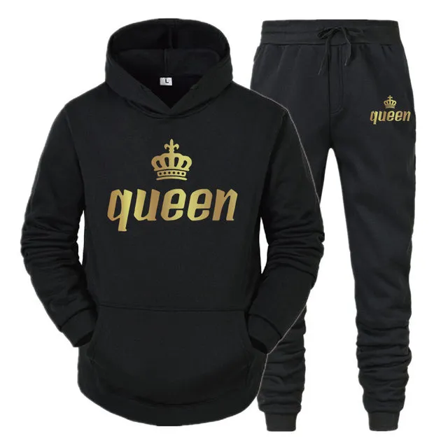 Matching couple jogging suits