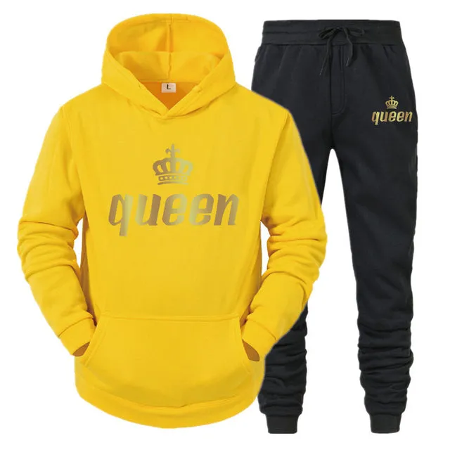 Matching couple jogging suits