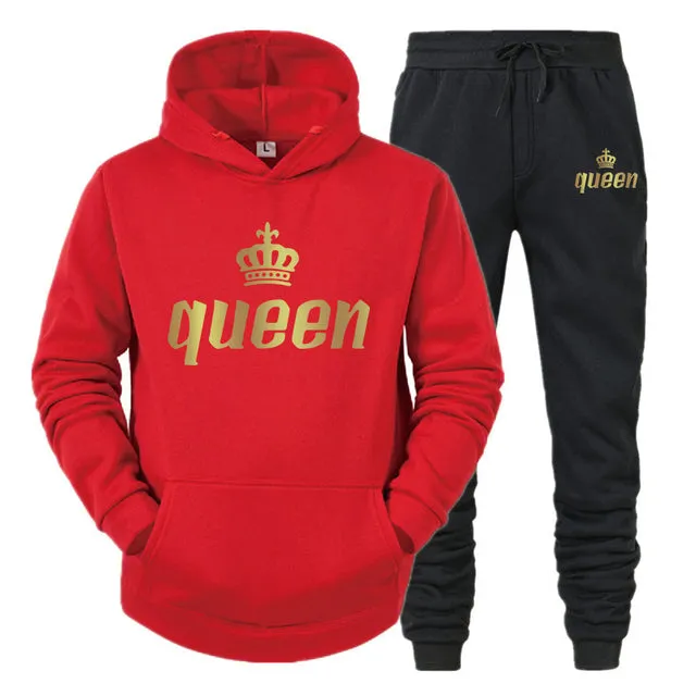 Matching couple jogging suits