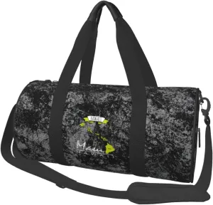 Maui Hawaiian Islands Convertible Garment Bag with Shoulder Strap, Carry on Garment Duffel Bag for Men Women - Rolling Foldable for Travel Luggage Bags (Black)