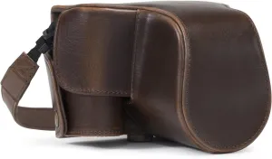 MegaGear Nikon Coolpix B700 Ever Ready Leather Camera Case and Strap - Dark Brown - MG921