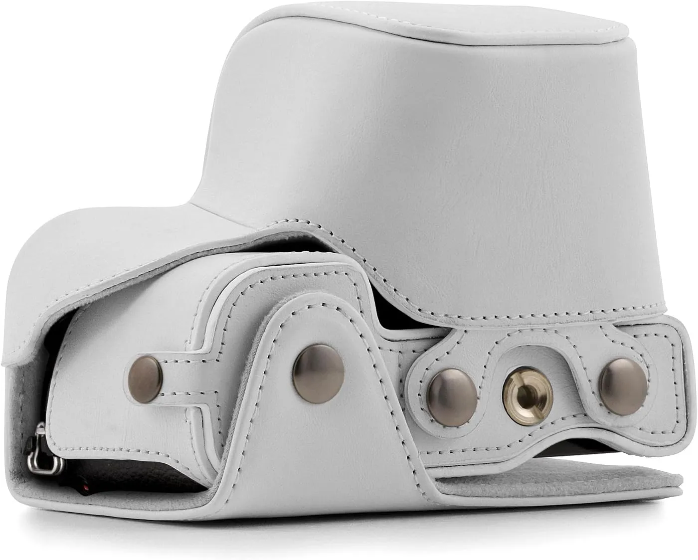 MegaGear Sony Alpha A6300, A6000 (16-50 MM) Ever Ready Leather Camera Case With Strap - White - MG864