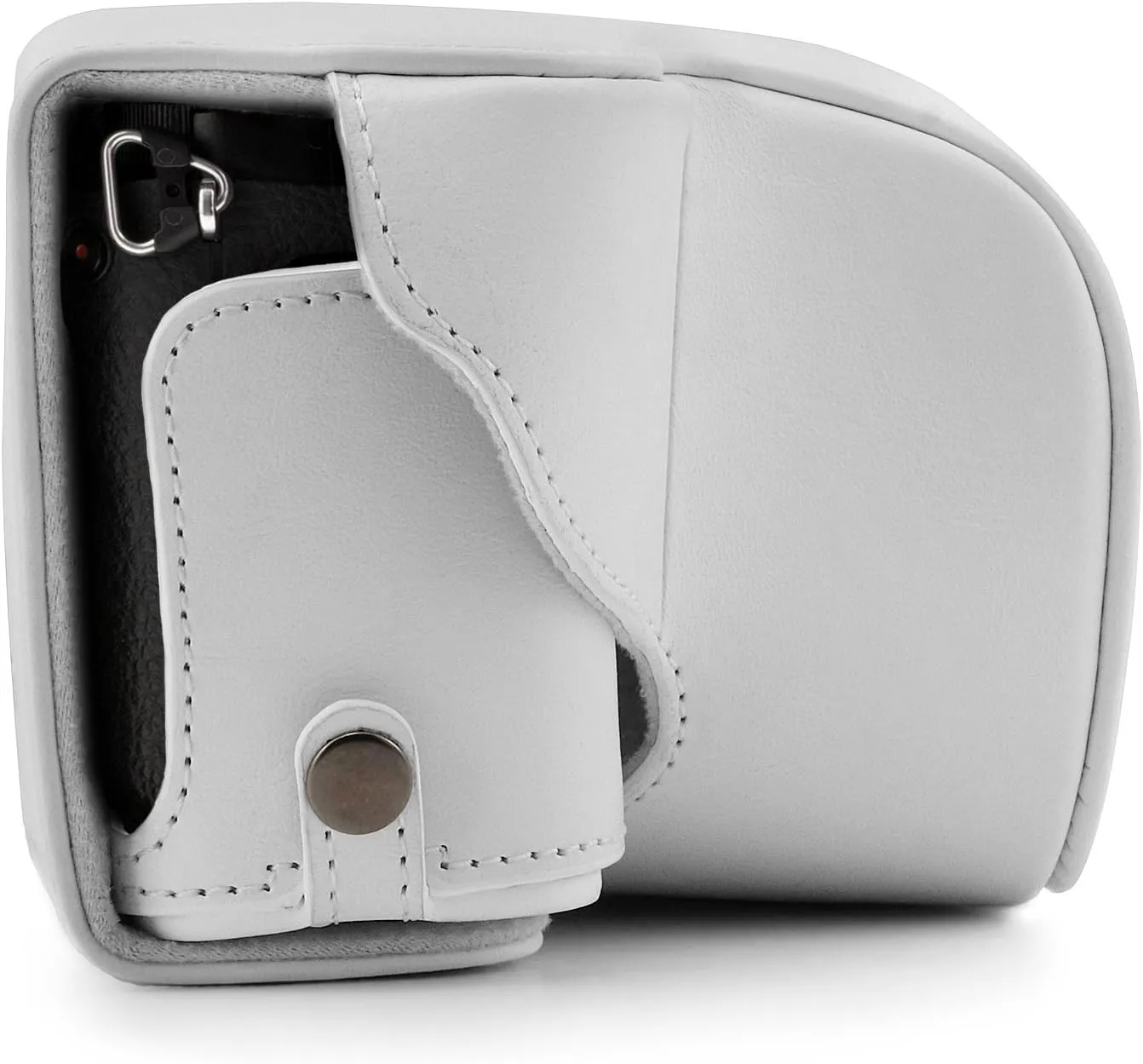 MegaGear Sony Alpha A6300, A6000 (16-50 MM) Ever Ready Leather Camera Case With Strap - White - MG864