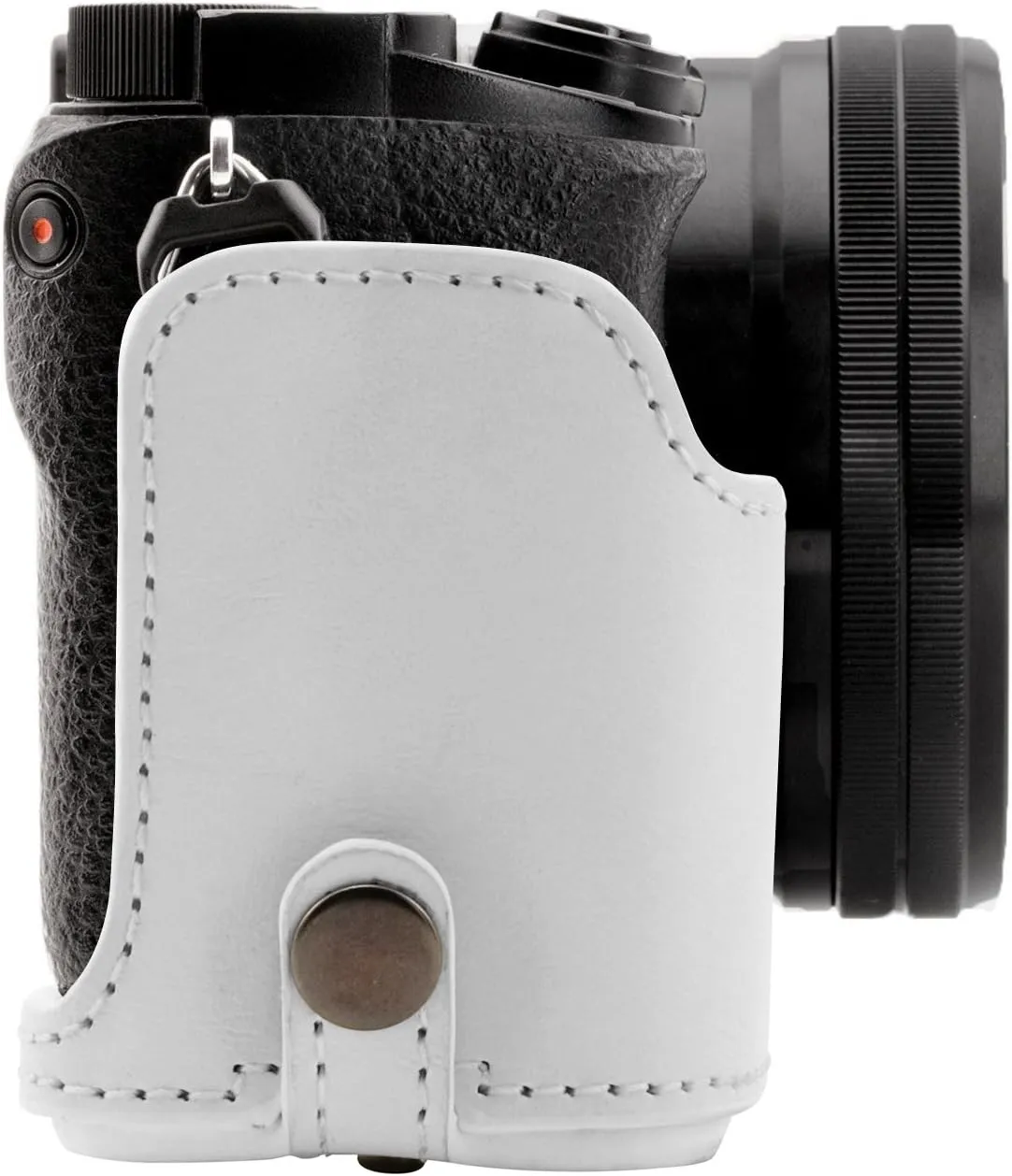 MegaGear Sony Alpha A6300, A6000 (16-50 MM) Ever Ready Leather Camera Case With Strap - White - MG864