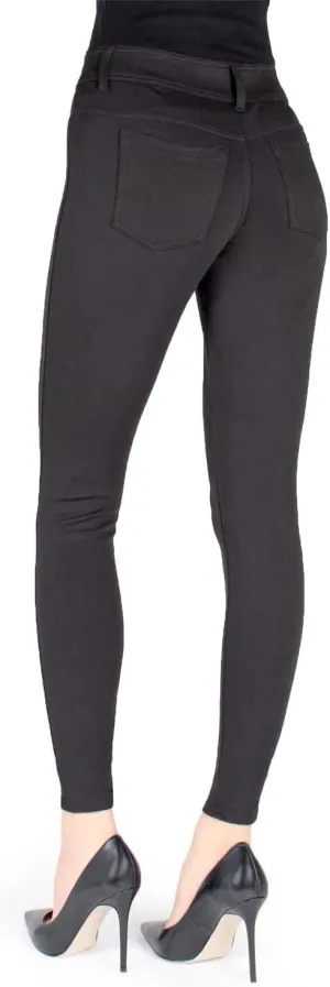 MeMoi Women's Faux Denim Ponte Leggings