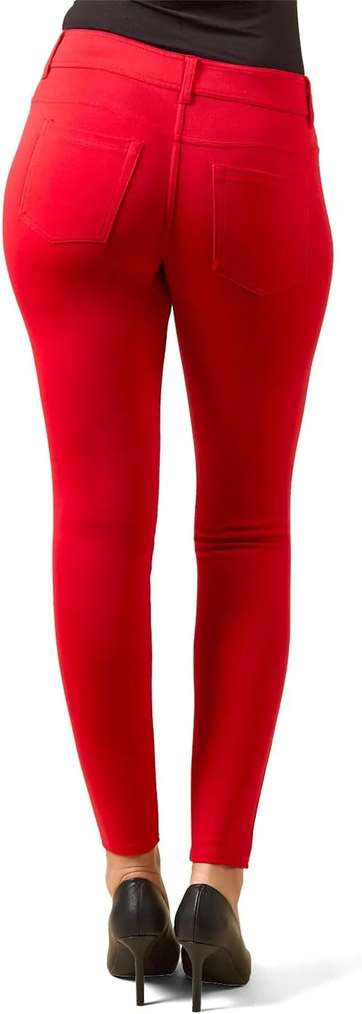 MeMoi Women's Faux Denim Ponte Leggings