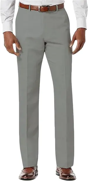 Men's Casual Pants Vintage Slim Fit Dress Pant Waist Stretch Work Trousers Fashion Flat Front Trousers with Pocket