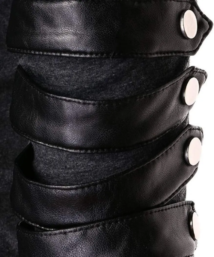 Mens Gothic Lace Up Hoodie Shirts Retro Sweatshirt Vintage Steampunk Hooded Tops Halloween Cosplay Costume