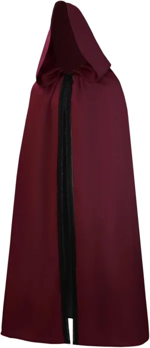 Men's Hooded Cardigan Long Cape Cloak Casual Retro Gothic Solid Color Cosplay Party Stage Outfit Tops