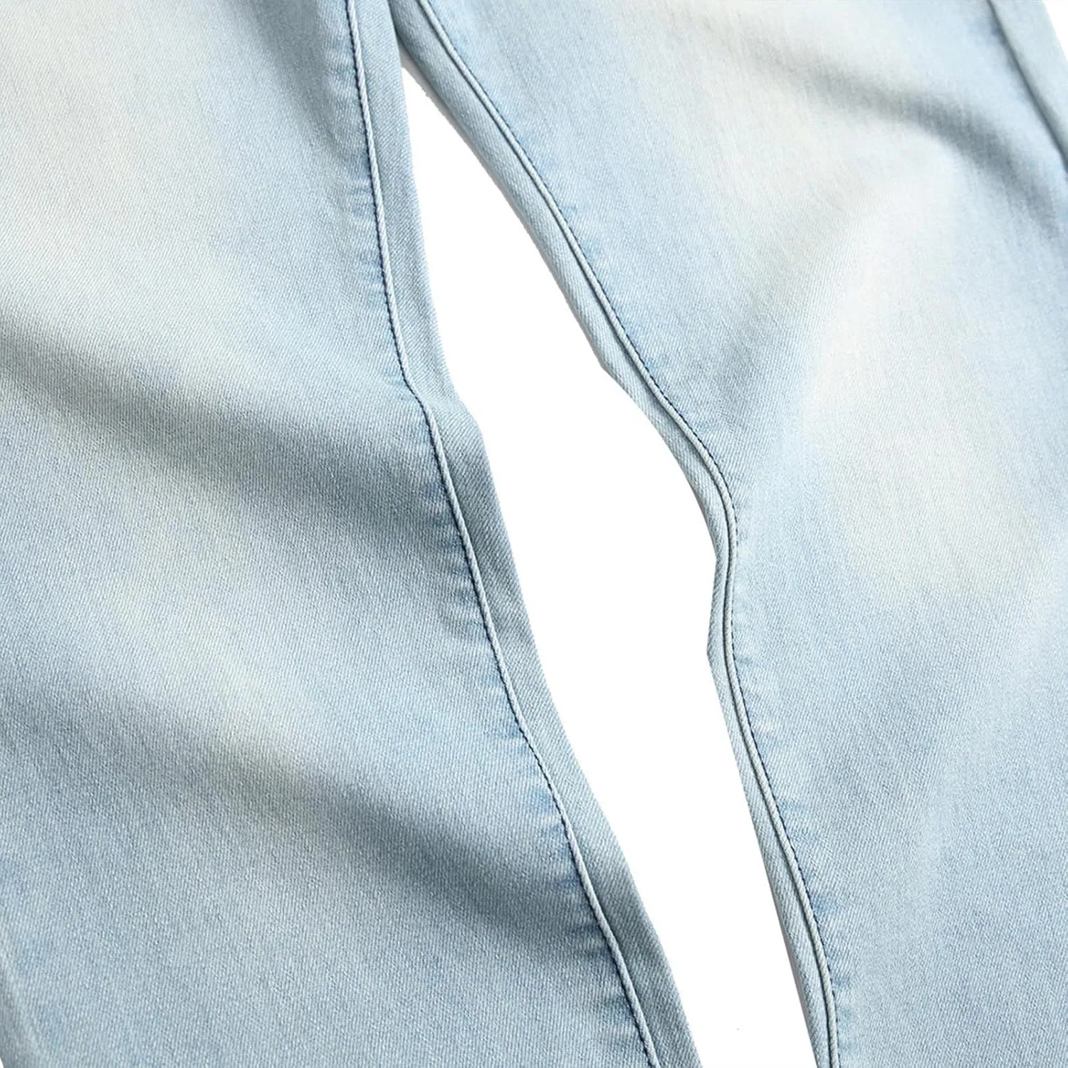 Mens Jeans Skinny-Fit Fashion Ripped Denim Pants Casual Fashion Slacks Stretch Straight Legs Cotton Work Trousers