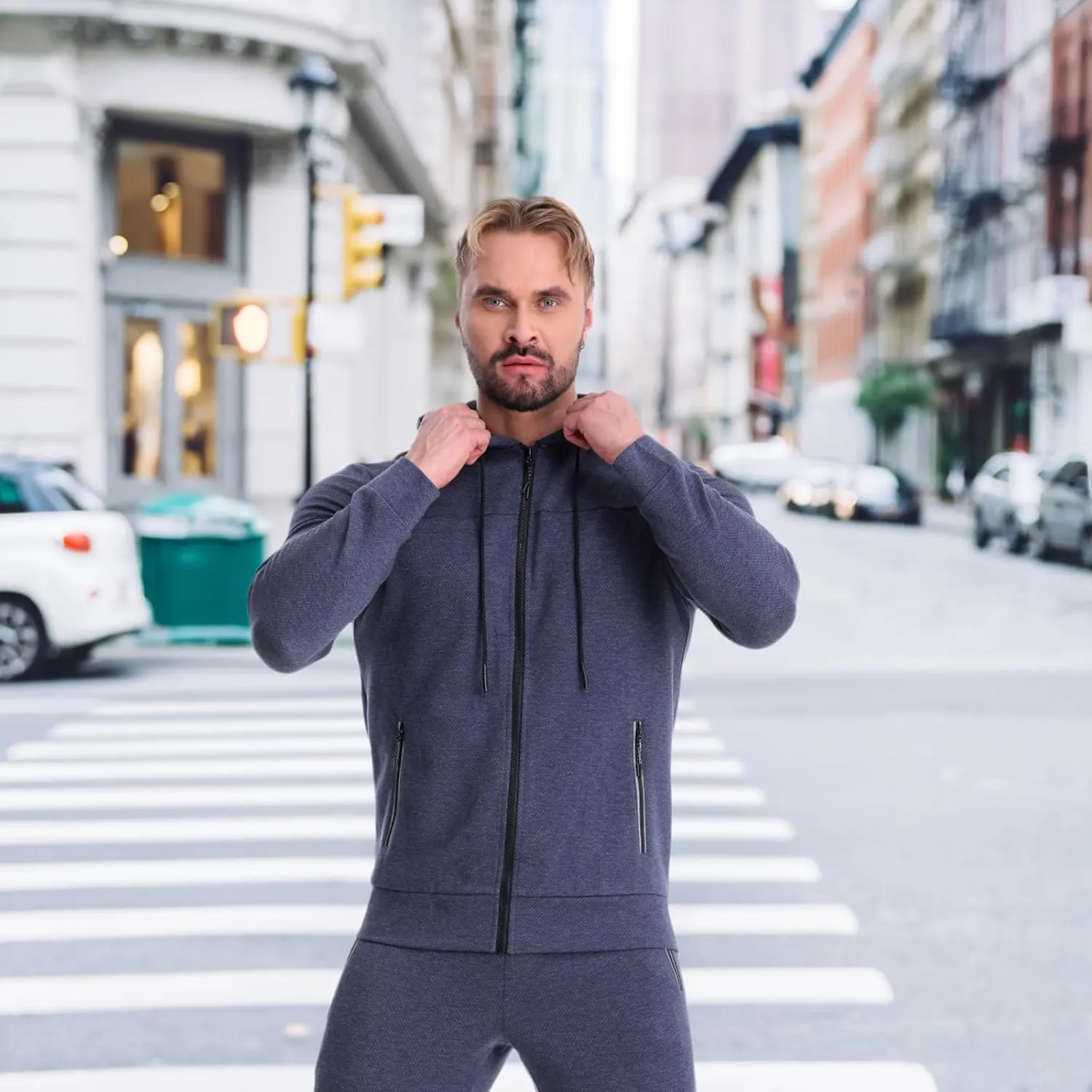 Mens Tracksuit 2 Piece Set Casual Sweatsuits Full Zip Track Suits Jogging Athletic Suit Sets