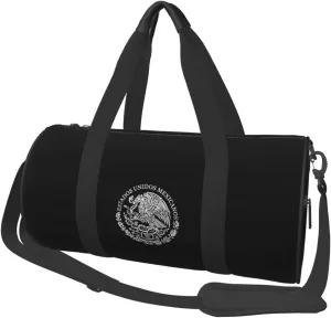 Mexican Flag Symbol Convertible Garment Bag with Shoulder Strap, Carry on Garment Duffel Bag for Men Women - Rolling Foldable for Travel Luggage Bags (Black)