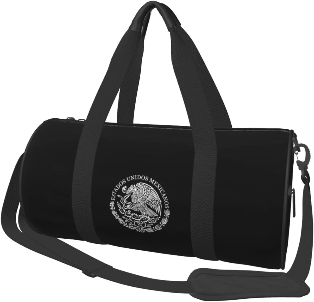 Mexican Flag Symbol Convertible Garment Bag with Shoulder Strap, Carry on Garment Duffel Bag for Men Women - Rolling Foldable for Travel Luggage Bags (Black)