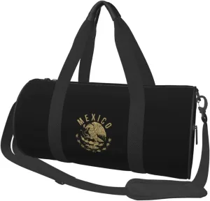 Mexico Eagle Convertible Garment Bag with Shoulder Strap, Carry on Garment Duffel Bag for Men Women - Rolling Foldable for Travel Luggage Bags (Black)