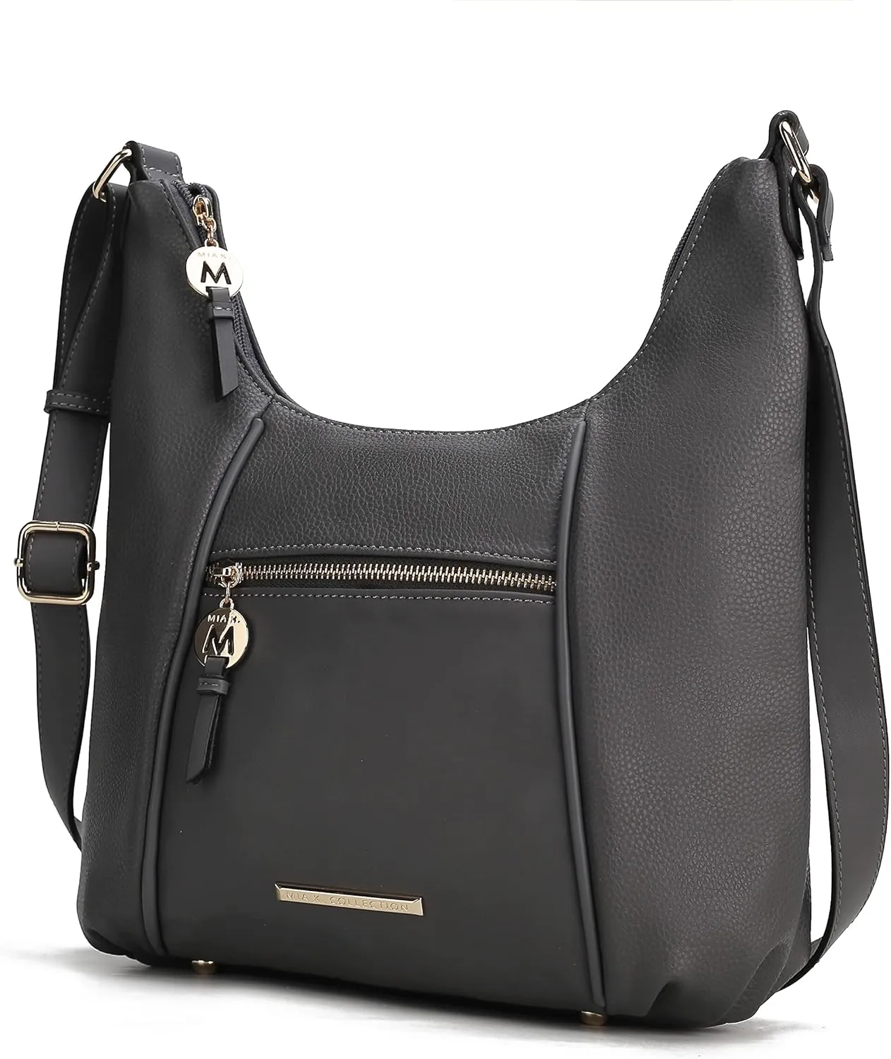 MKF Collection Crossbody Bag for Women  PU Leather Hobo Handbag  Designer Side Messenger Purse, Shoulder Crossover