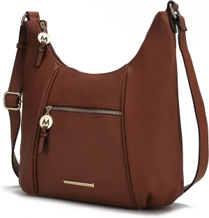 MKF Collection Crossbody Bag for Women  PU Leather Hobo Handbag  Designer Side Messenger Purse, Shoulder Crossover