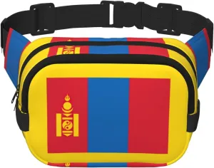 Mongolian flag print Womens Fanny Pack Everyday Hip Pouch Waist Bag for Travel Outdoor Running Hunting for Adult