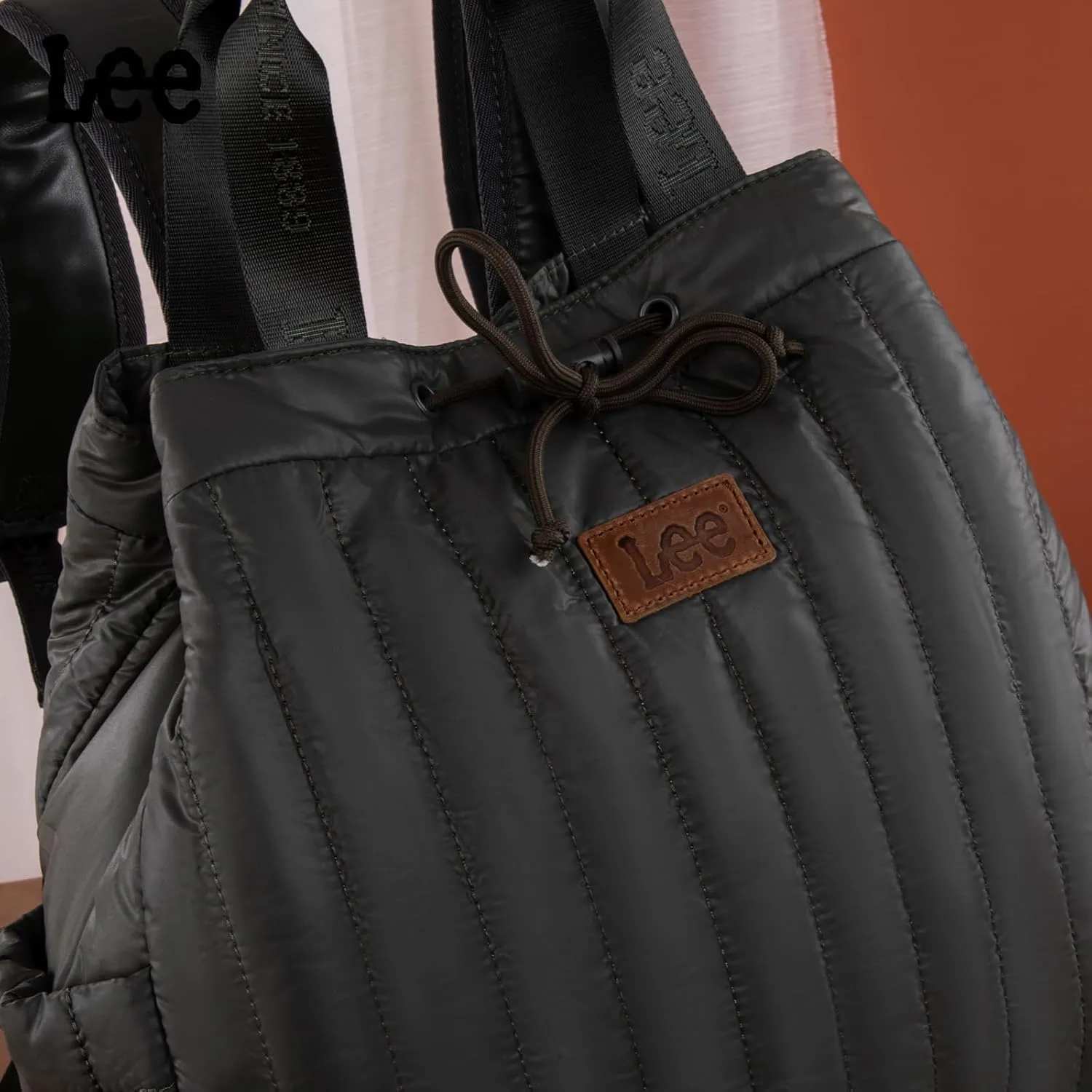 Montana West x Lee Puffer Backpack Purse for Women Quilted Travel Fashion Backpack Daypack Ladies Casual Drawstring Bag Dark Green
