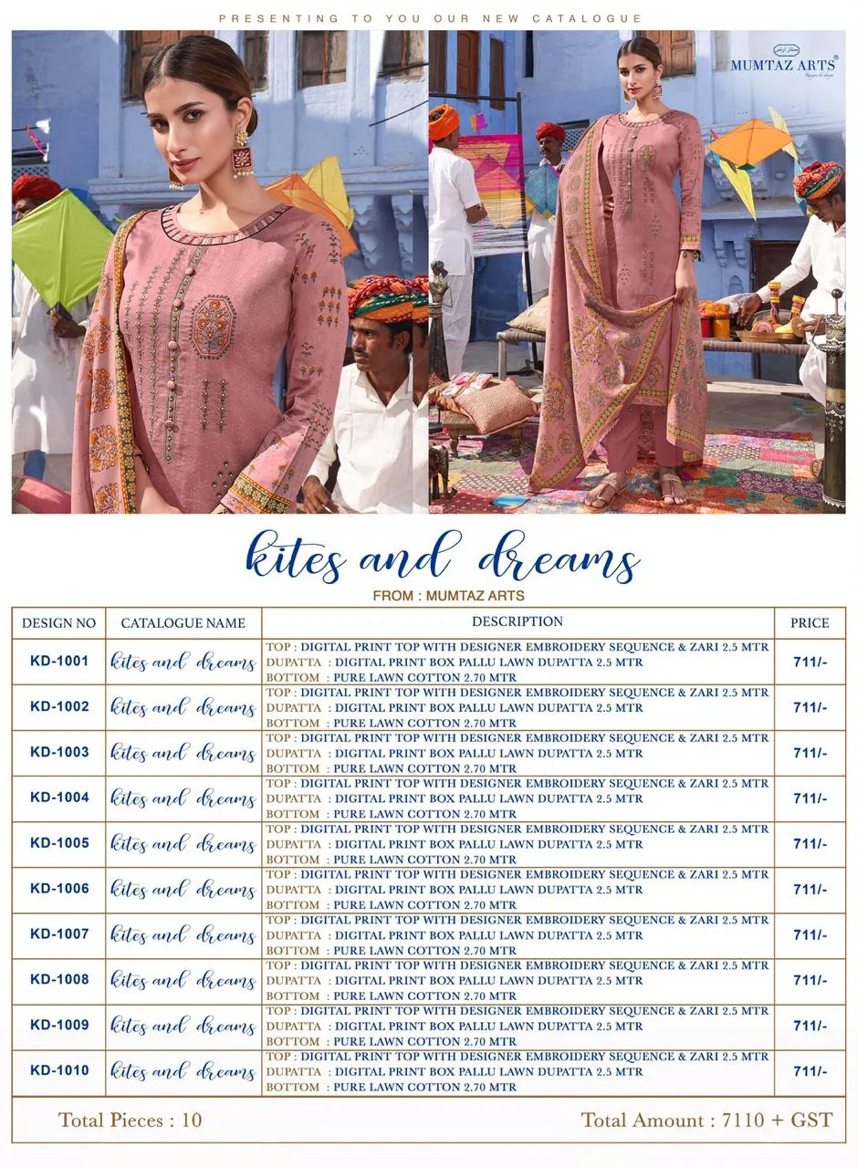 Mumtaz Arts Kites And Dreams Modern Style Salwar Suits
