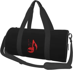 Musical Note - Violin Convertible Garment Bag with Shoulder Strap, Carry on Garment Duffel Bag for Men Women - Rolling Foldable for Travel Luggage Bags (Black)