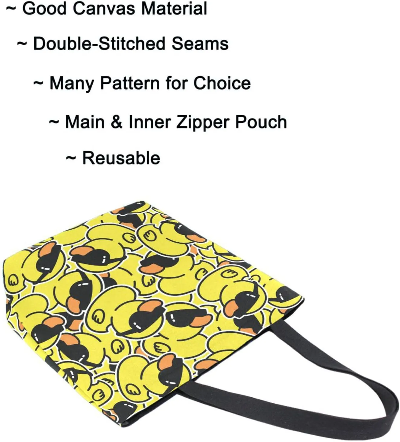 Naanle Cute Pattern Print Big Hand Bag Extra Large Shoulder Tote Bag for Beach Travel Weekender Gym Grocery Shopping