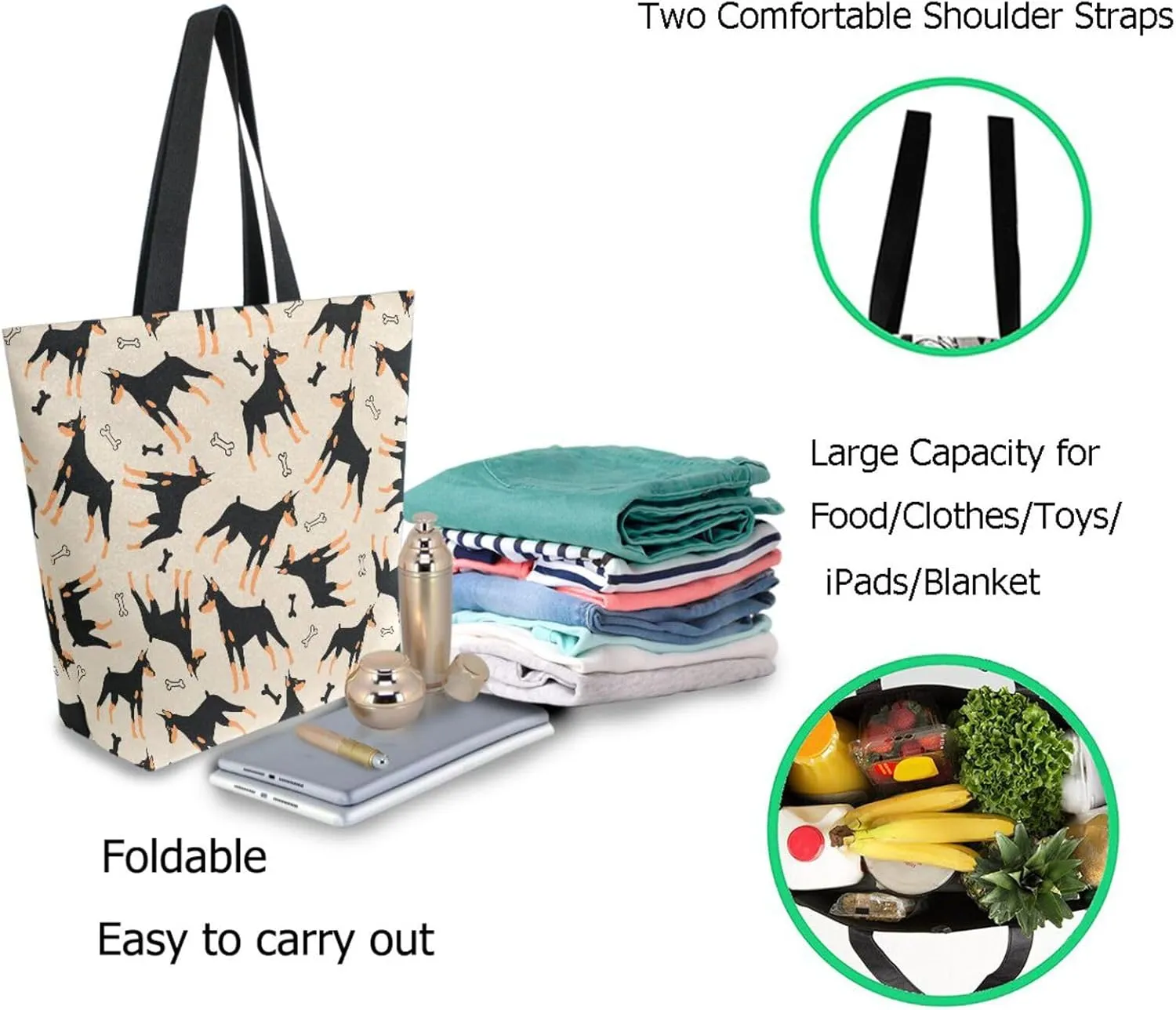 Naanle Cute Pattern Print Big Hand Bag Extra Large Shoulder Tote Bag for Beach Travel Weekender Gym Grocery Shopping