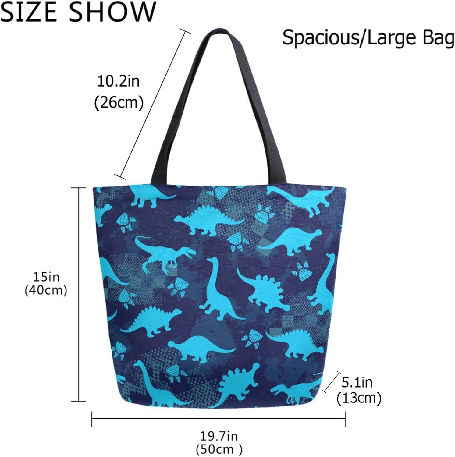 Naanle Cute Pattern Print Big Hand Bag Extra Large Shoulder Tote Bag for Beach Travel Weekender Gym Grocery Shopping