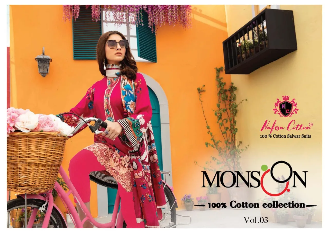 Nafisa Cotton Presents Monsoon Vol 3 Karachi Cotton Suits