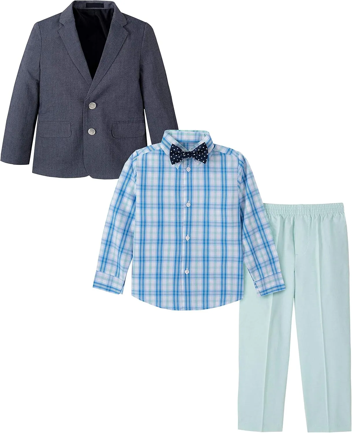 Nautica Boys' 4-Piece Suit Set with Dress Shirt, Tie, Jacket, and Pants