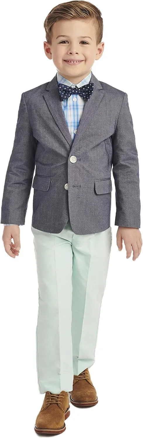 Nautica Boys' 4-Piece Suit Set with Dress Shirt, Tie, Jacket, and Pants